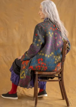 Best Gudrun Sjödén Strickmantel „Saga“ aus Recycling-Wolle dunkelaschgrau-melange