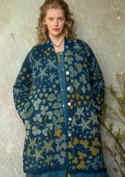 Best Sale Gudrun Sjödén Strickmantel „Saga“ aus Recycling-Wolle rost-melange