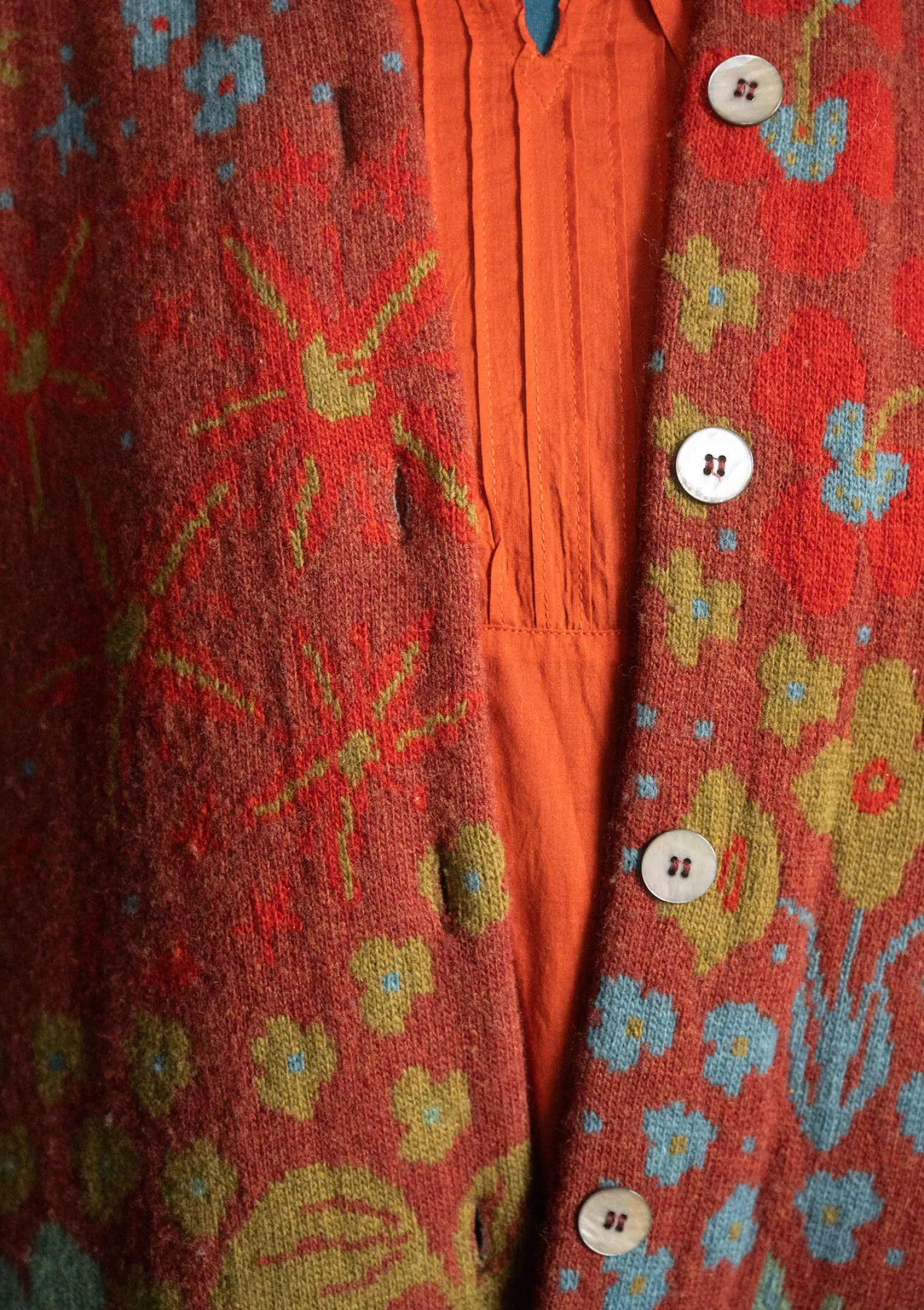 Fashion Gudrun Sjödén Strickmantel „Saga“ aus Recycling-Wolle dunkelpetrol-melange