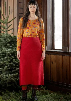 Clearance Gudrun Sjödén Strickrock „Vinternatt“ aus Bio- und Recycling-Baumwolle/Alpakawollgemisch schwarz