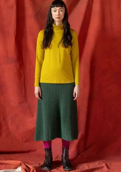 New Gudrun Sjödén Strickrock „Vinternatt“ aus Bio- und Recycling-Baumwolle/Alpakawollgemisch tomate