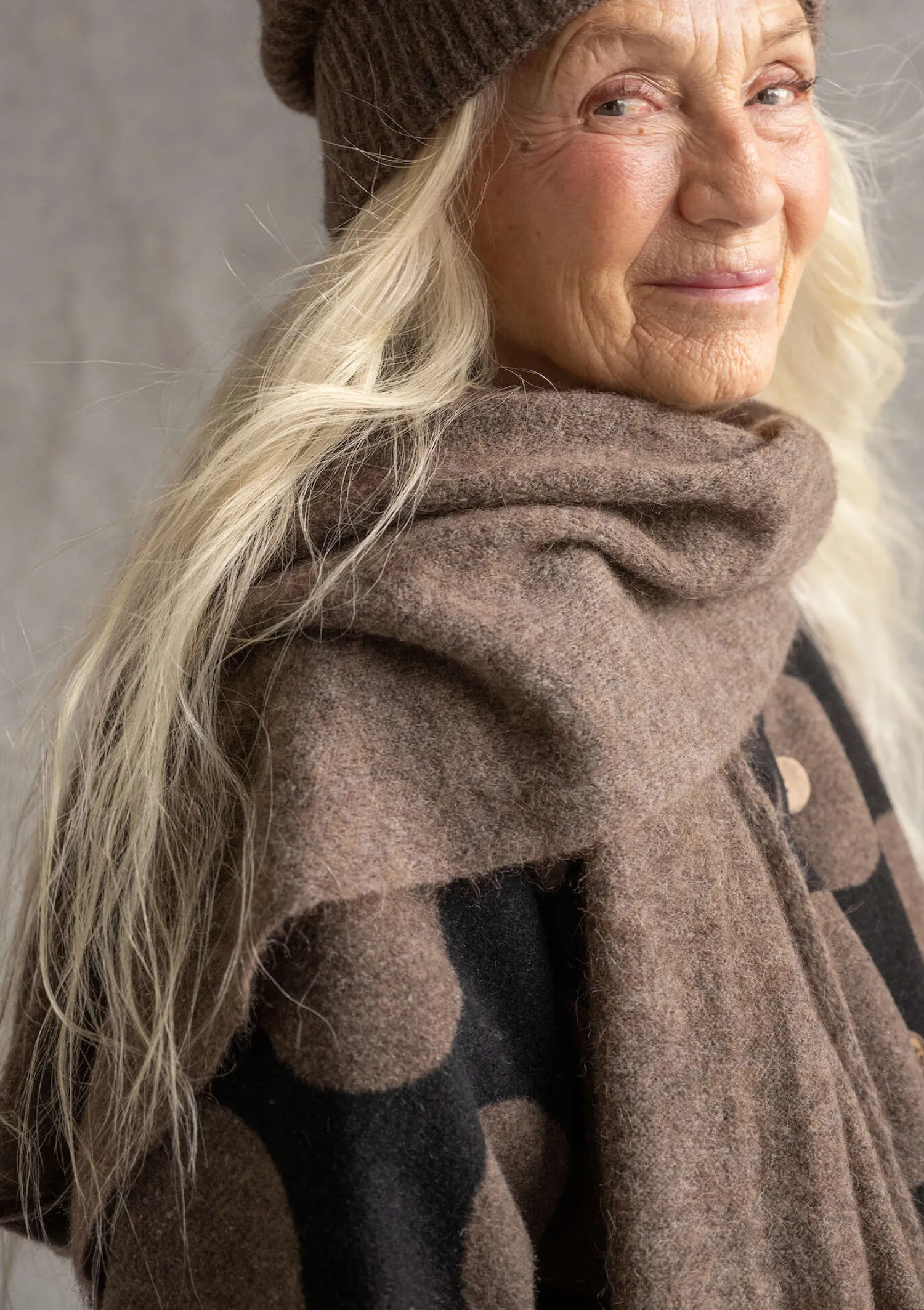 Sale Gudrun Sjödén Strickschal aus Alpakagemisch henna