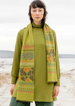 Best Sale Gudrun Sjödén Strickschal „Borealis“ aus Bio- und Recycling-Baumwolle/Wolle avocado