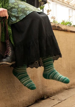 Best Gudrun Sjödén Stricksocken aus Lammwolle/Recycling-Wolle schwarz