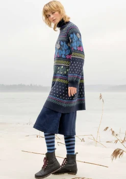 Sale Gudrun Sjödén Stricktunika „Borealis“ aus Bio- und Recycling-Baumwolle/Wolle hellsalbei