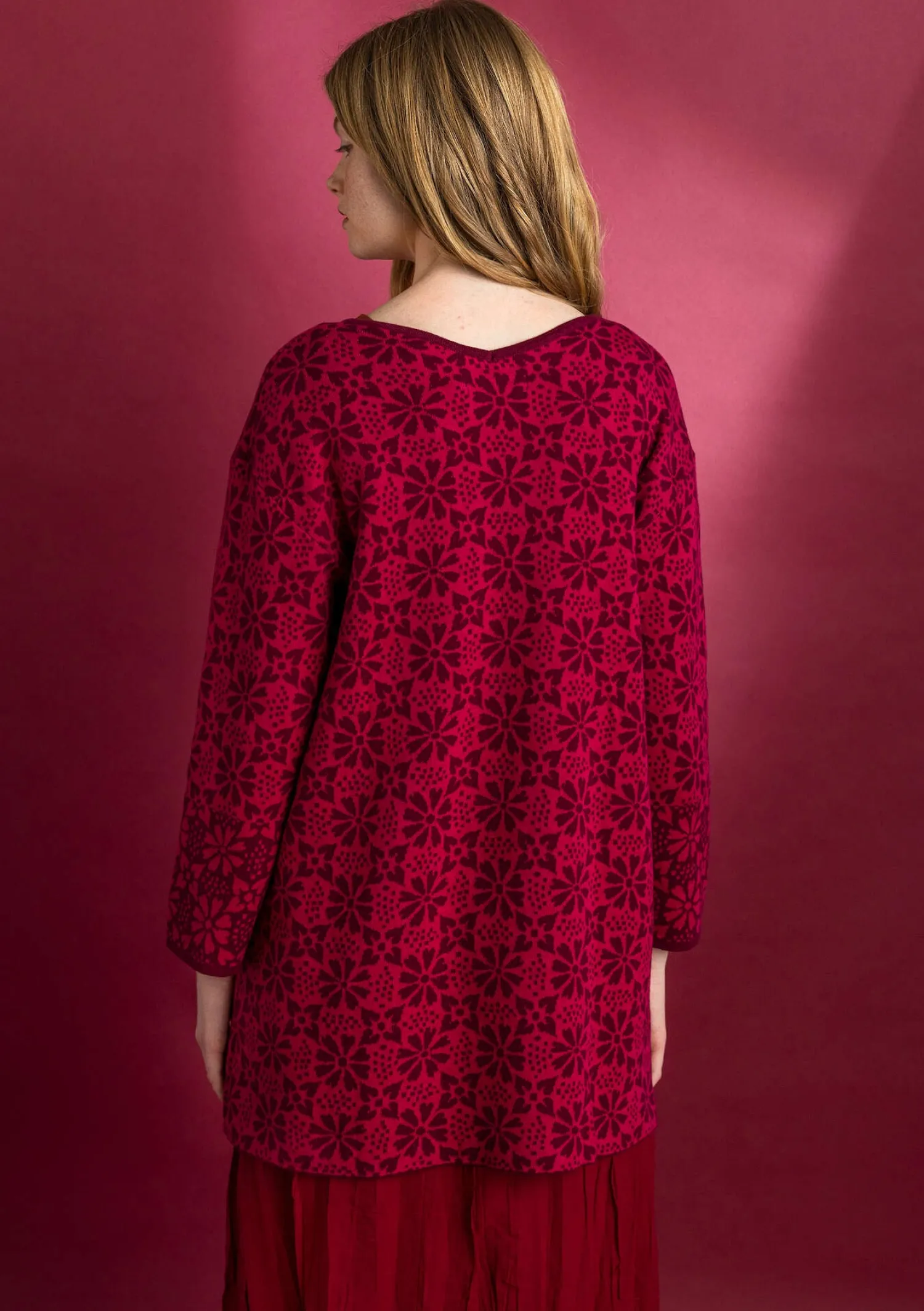 Discount Gudrun Sjödén Stricktunika „Freja“ aus Bio-/Recycling-Baumwolle veilchen