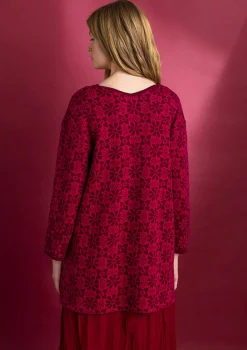 Discount Gudrun Sjödén Stricktunika „Freja“ aus Bio-/Recycling-Baumwolle olivenöl