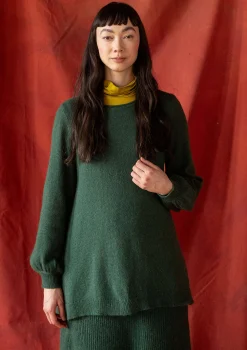 Best Sale Gudrun Sjödén Stricktunika „Vinternatt“ aus Bio- und Recycling-Baumwolle/Alpakawollgemisch tomate
