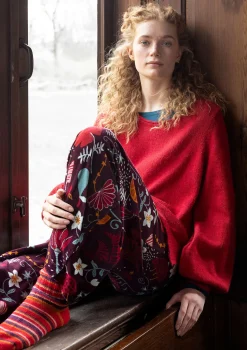 Fashion Gudrun Sjödén Stricktunika „Vinternatt“ aus Bio- und Recycling-Baumwolle/Alpakawollgemisch schwarz