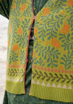 Store Gudrun Sjödén Strickweste „Aurora“ aus Bio- und Recycling-Baumwolle/Wolle avocado