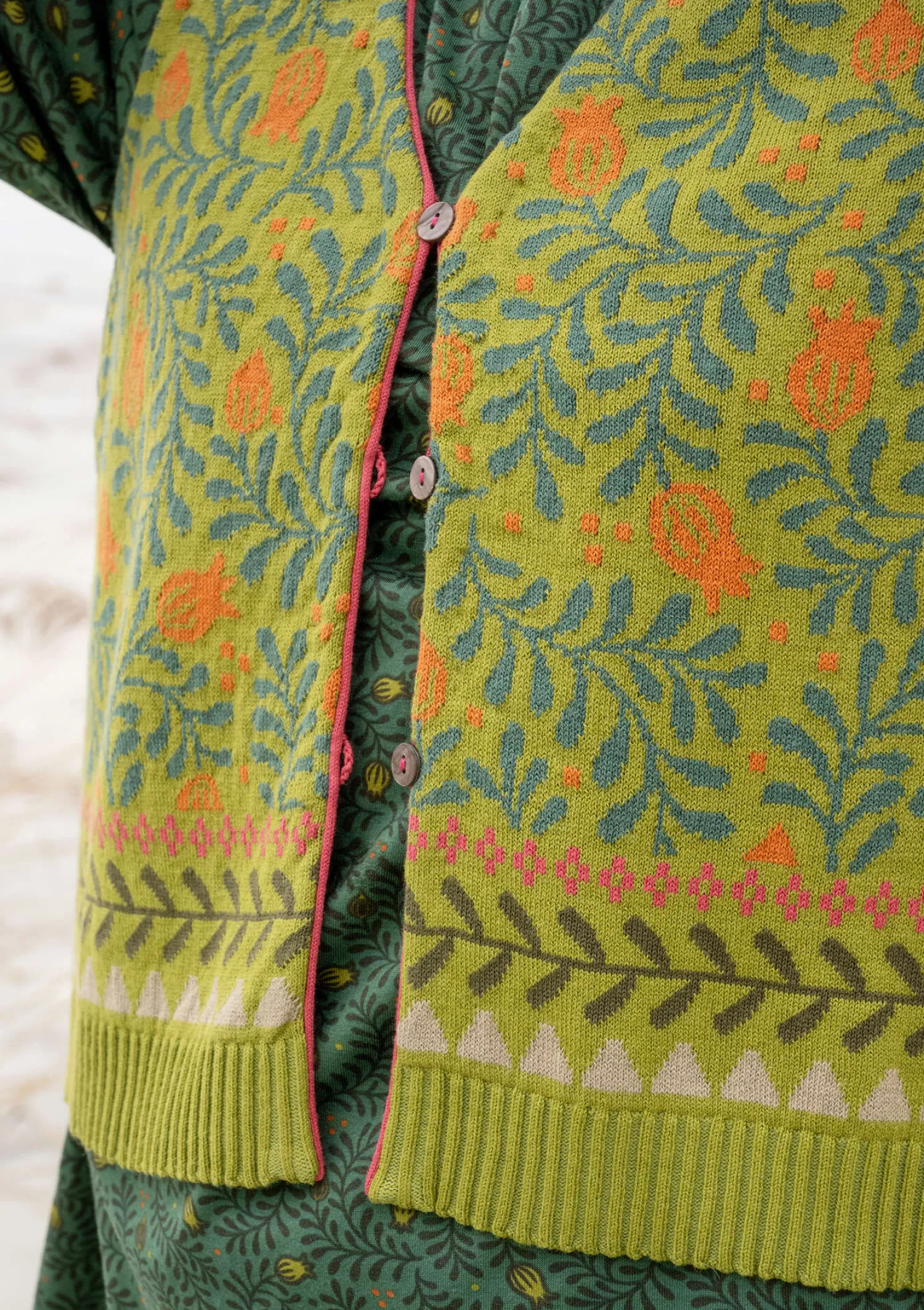 Hot Gudrun Sjödén Strickweste „Aurora“ aus Bio- und Recycling-Baumwolle/Wolle zartindigo