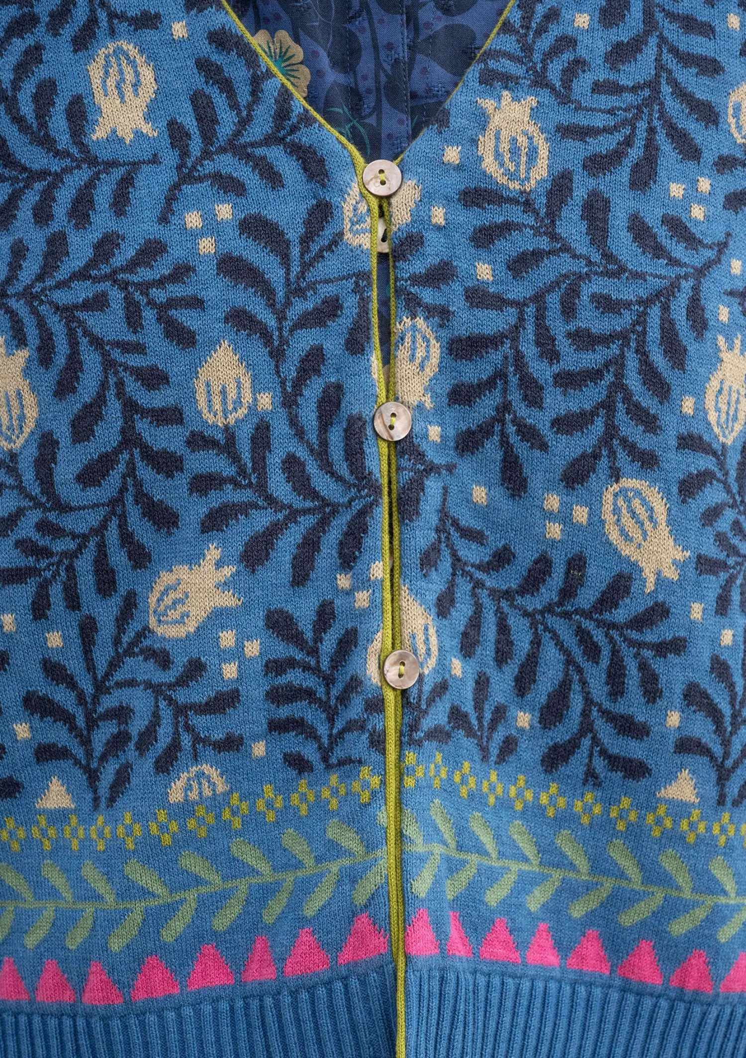 Clearance Gudrun Sjödén Strickweste „Aurora“ aus Bio- und Recycling-Baumwolle/Wolle zartindigo