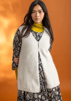 Best Sale Gudrun Sjödén Strickweste aus Alpakagemisch olivenöl-melange