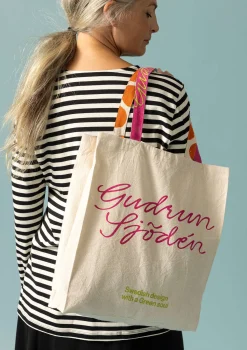 Clearance Gudrun Sjödén Tasche aus Bio-Baumwolle ungefärbt