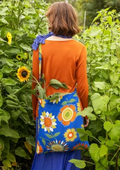 New Gudrun Sjödén Tasche „Sunflower“ aus Öko-Baumwolle/Leinen ungebleicht