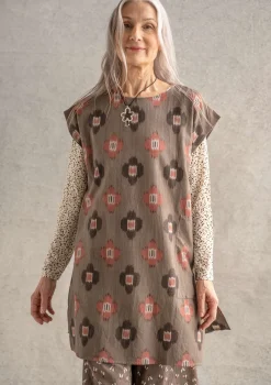 New Gudrun Sjödén Tunika „Harda“ aus Baumwollgewebe kartoffel