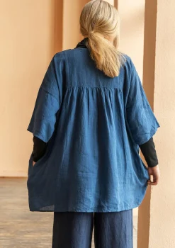 Cheap Gudrun Sjödén Tunika „Sonata“ aus Leinen indigo