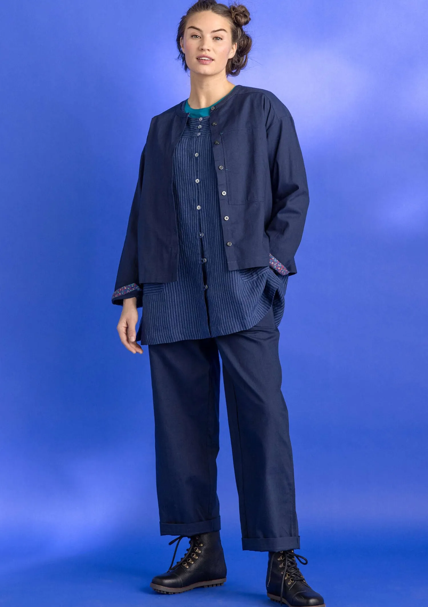Fashion Gudrun Sjödén Twillbluse aus Bio-Baumwolle taupe