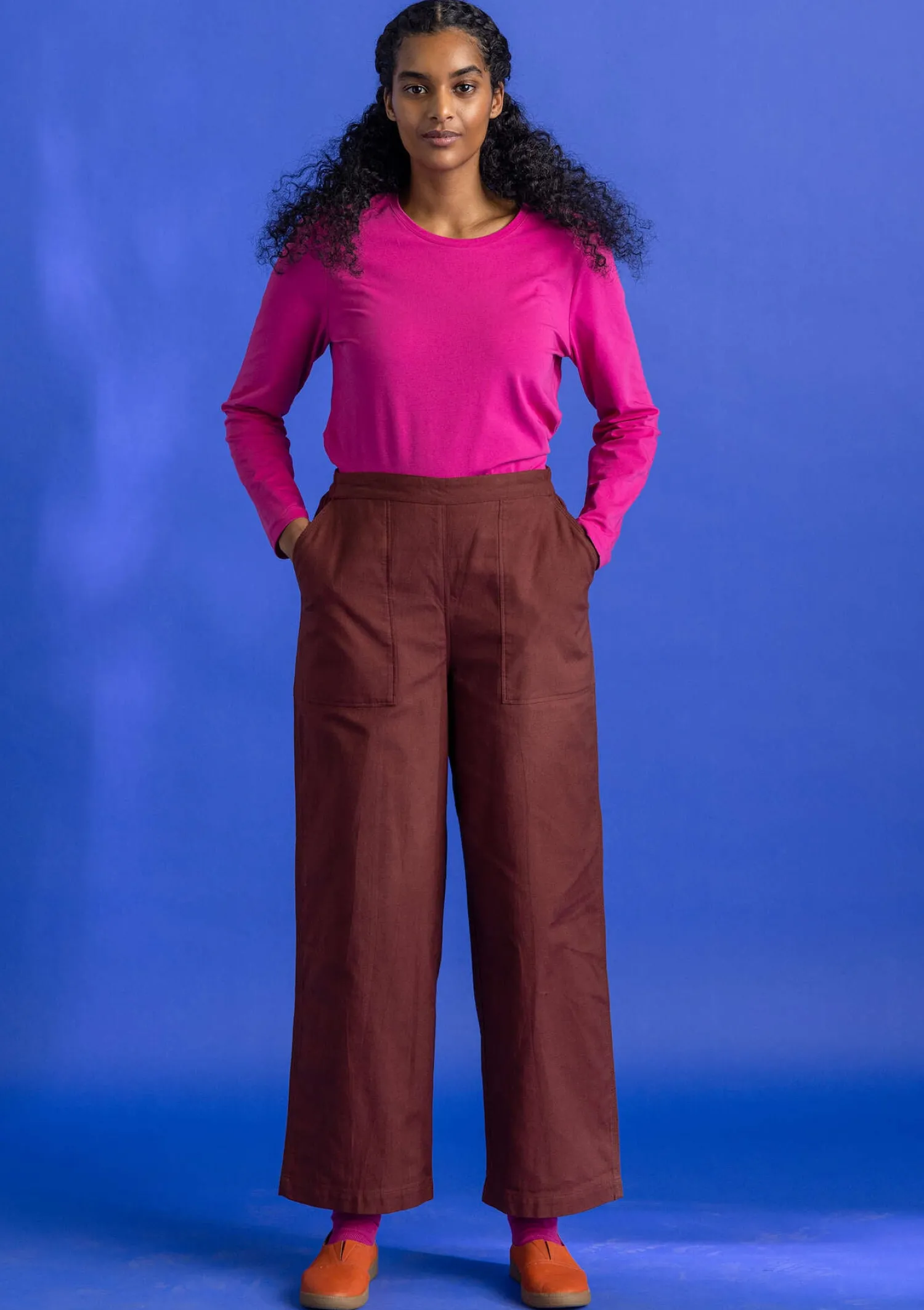 Discount Gudrun Sjödén Twillhose aus Bio-Baumwolle rotebete