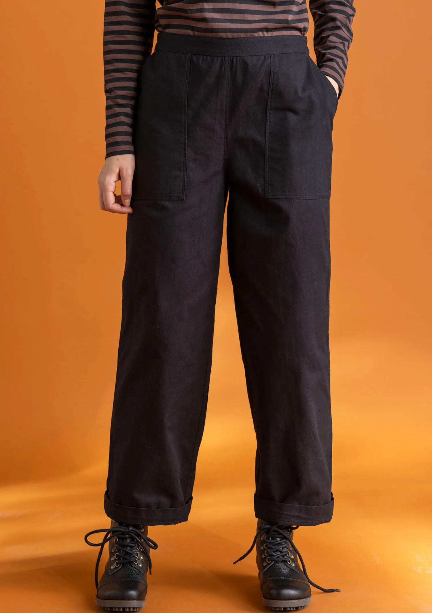 Best Sale Gudrun Sjödén Twillhose aus Bio-Baumwolle taupe