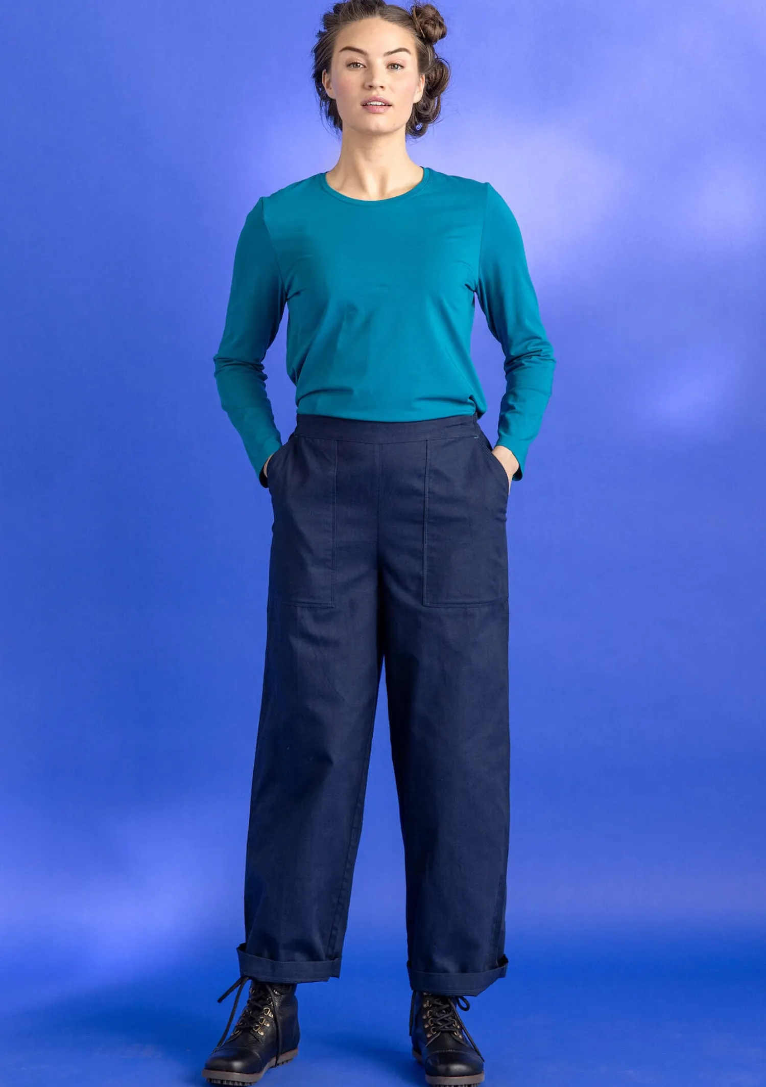 New Gudrun Sjödén Twillhose aus Bio-Baumwolle rotebete