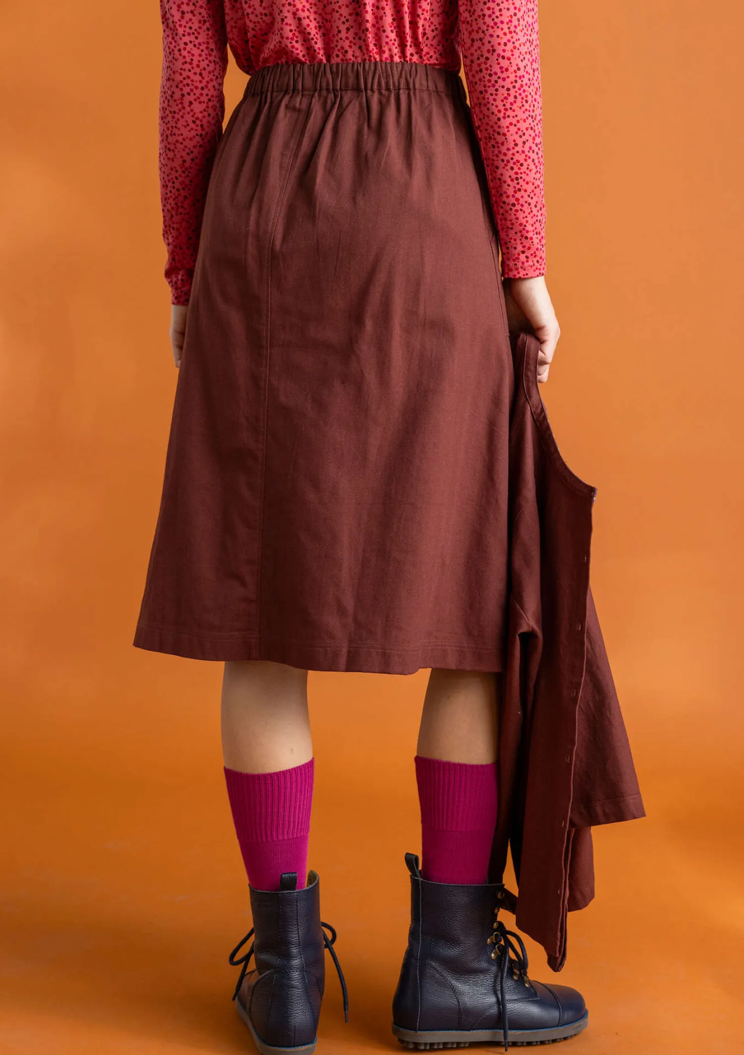 Cheap Gudrun Sjödén Twillrock aus Bio-Baumwolle taupe