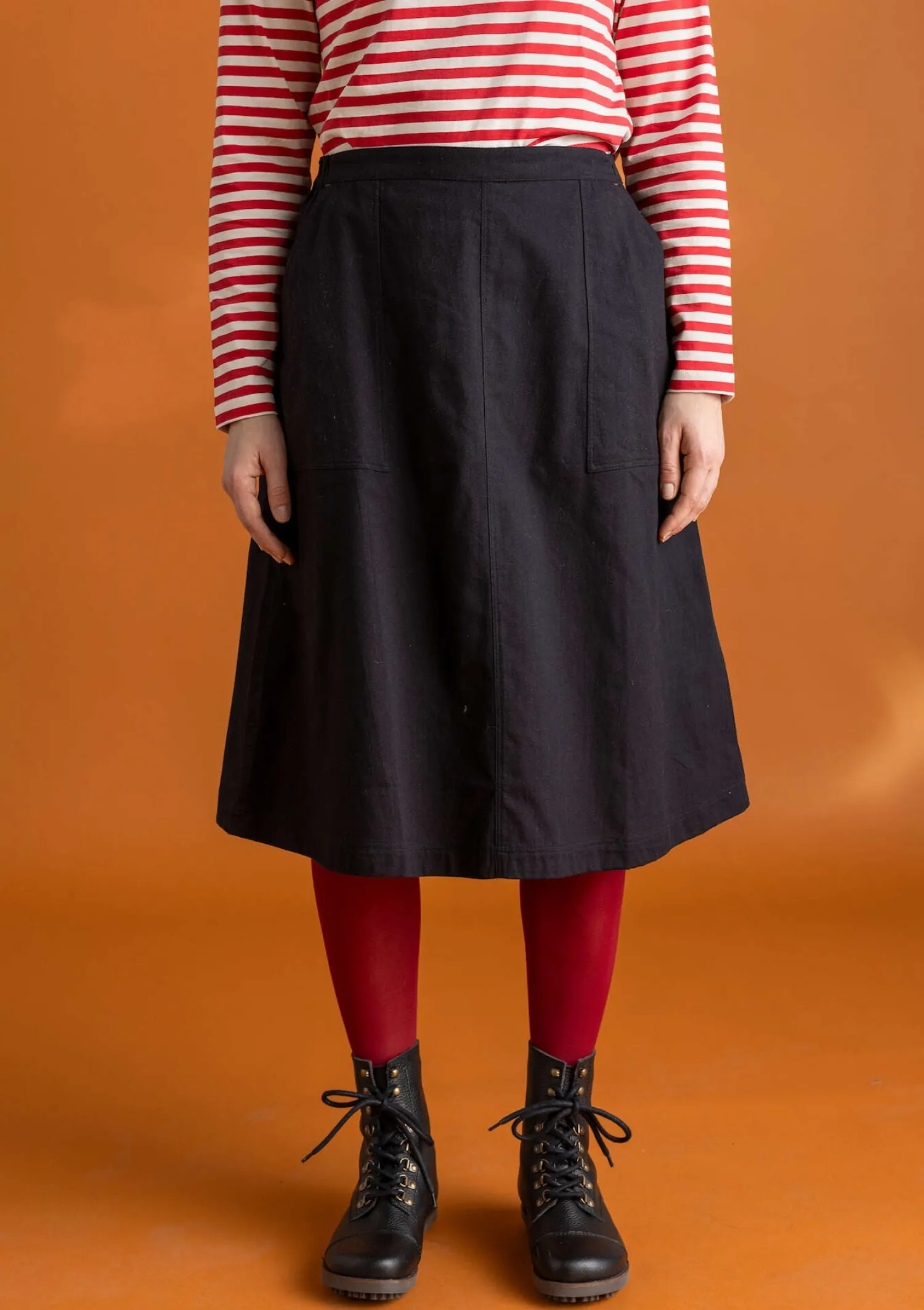 Cheap Gudrun Sjödén Twillrock aus Bio-Baumwolle taupe