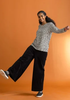 Outlet Gudrun Sjödén Velourshose aus Bio-Baumwolle/Recycling-Polyester curry