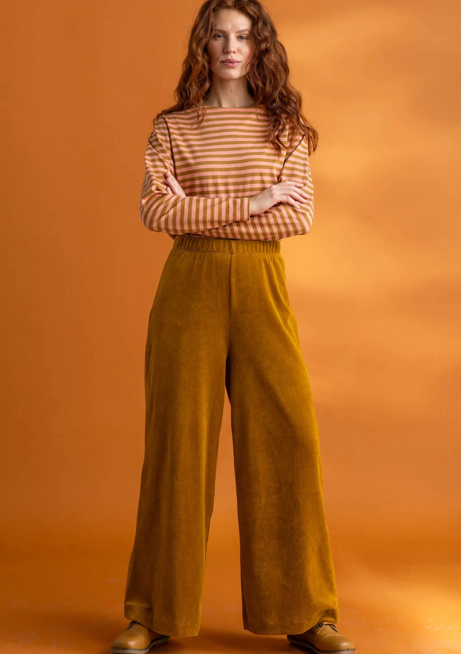 Flash Sale Gudrun Sjödén Velourshose aus Bio-Baumwolle/Recycling-Polyester meeresgrün