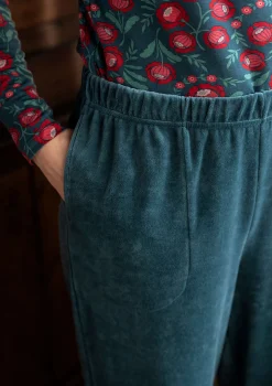 Cheap Gudrun Sjödén Velourshose „Nora“ aus Bio-Baumwolle/Recycling-Polyester schwarz