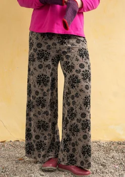 Sale Gudrun Sjödén Velourshose „Selma“ aus Bio-Baumwolle/Recycling-Polyester grasgrün