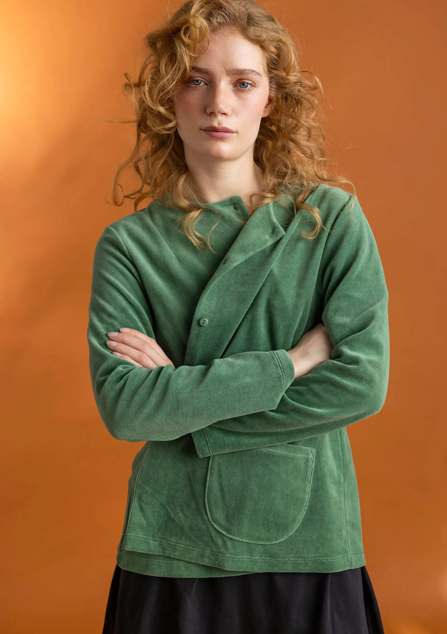 Best Gudrun Sjödén Veloursjacke aus Bio-Baumwolle/Recycling-Polyester granatapfel