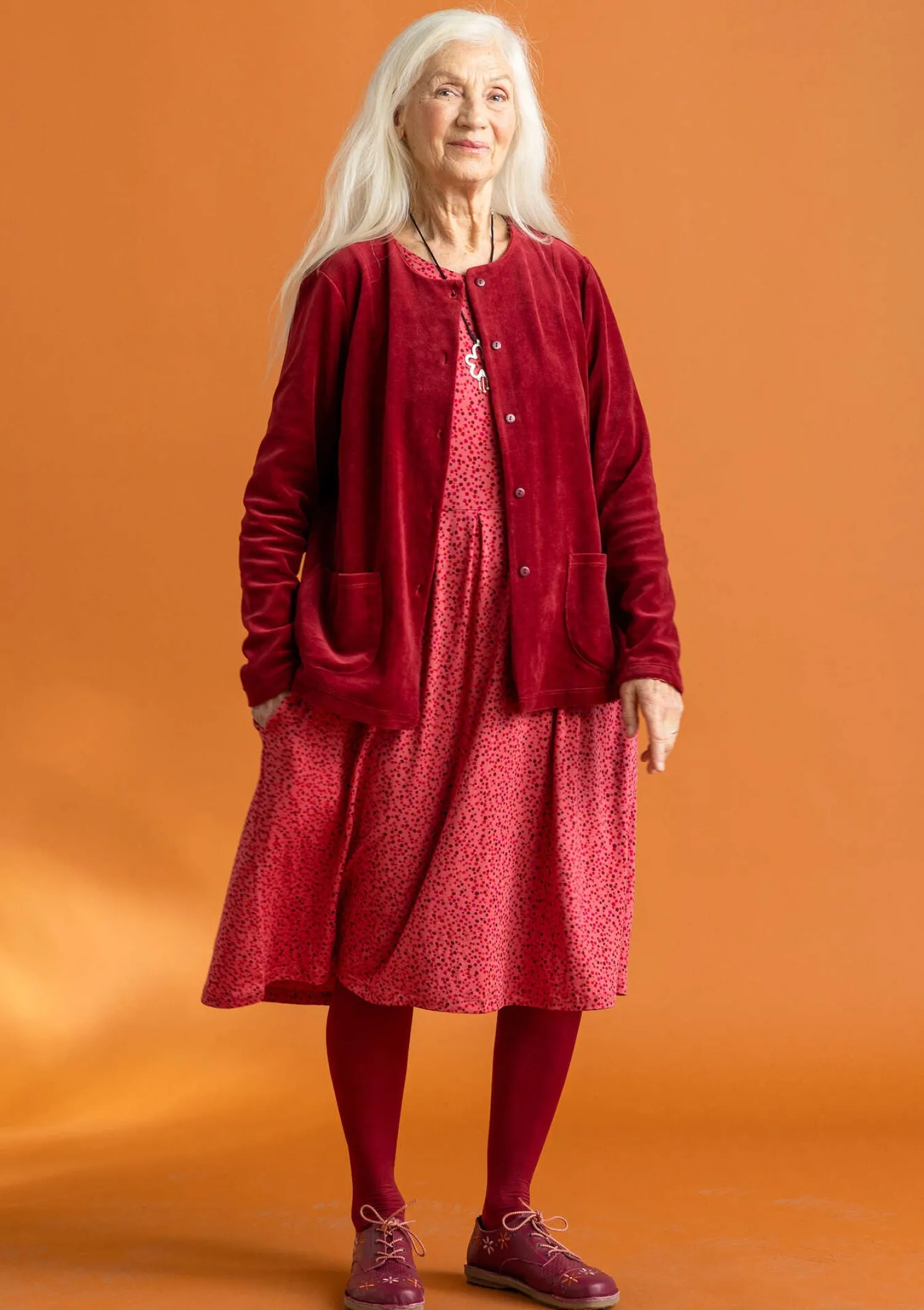 Shop Gudrun Sjödén Veloursjacke aus Bio-Baumwolle/Recycling-Polyester veilchen