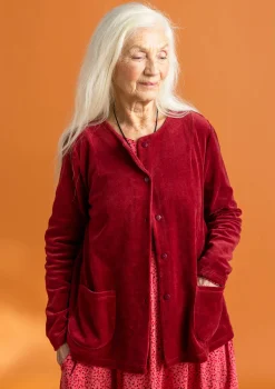 Shop Gudrun Sjödén Veloursjacke aus Bio-Baumwolle/Recycling-Polyester veilchen