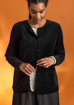 Store Gudrun Sjödén Veloursjacke aus Bio-Baumwolle/Recycling-Polyester schwarz