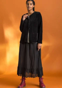 Fashion Gudrun Sjödén Veloursjacke aus Bio-Baumwolle/Recycling-Polyester veilchen