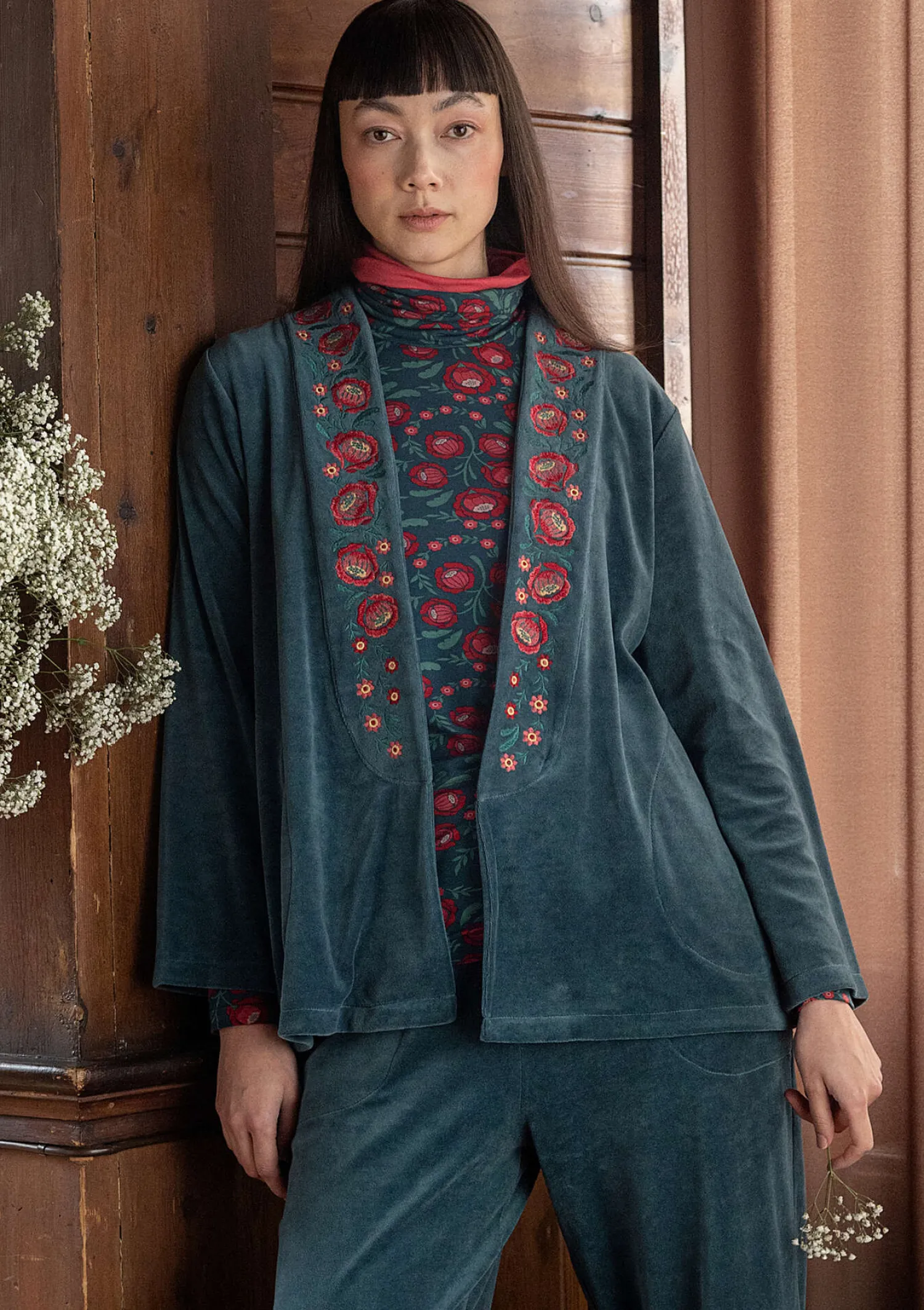 Best Sale Gudrun Sjödén Veloursjacke „Nora“ aus Bio-Baumwolle/Recycling-Polyester schwarz