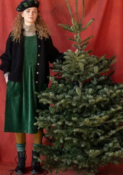 Sale Gudrun Sjödén Velourskleid „Fyrverkeri“ aus Bio-Baumwolle/Recycling-Polyester granatapfel