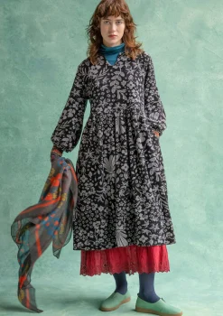 Cheap Gudrun Sjödén Velourskleid „Katla“ aus Bio-Baumwolle/Recycling-Polyester veronagrün
