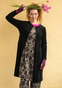 Flash Sale Gudrun Sjödén Velourskleid „Selma“ aus Bio-Baumwolle/Recycling-Polyester traube
