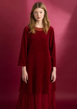 Sale Gudrun Sjödén Velourstunika aus Bio-Baumwolle/Recycling-Polyester veilchen