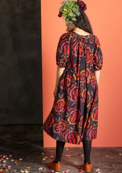 Best Sale Gudrun Sjödén Webkleid „Great Rose“ aus Bio-Baumwolle/Seide schwarz