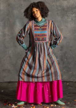 Shop Gudrun Sjödén Webkleid „Jaipur“ aus Wolle/Baumwolle schwarz