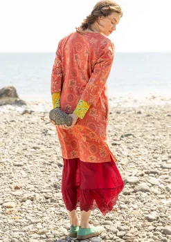 Sale Gudrun Sjödén Webkleid „Kamala“ aus Bio-Baumwolle henna
