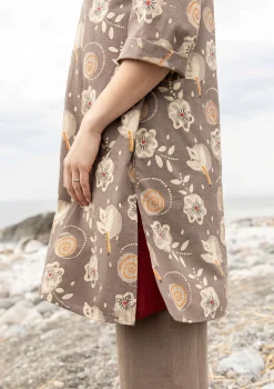Best Sale Gudrun Sjödén Webkleid „Kamala“ aus Bio-Baumwolle henna