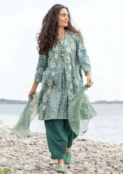Best Sale Gudrun Sjödén Webkleid „Kamala“ aus Bio-Baumwolle henna