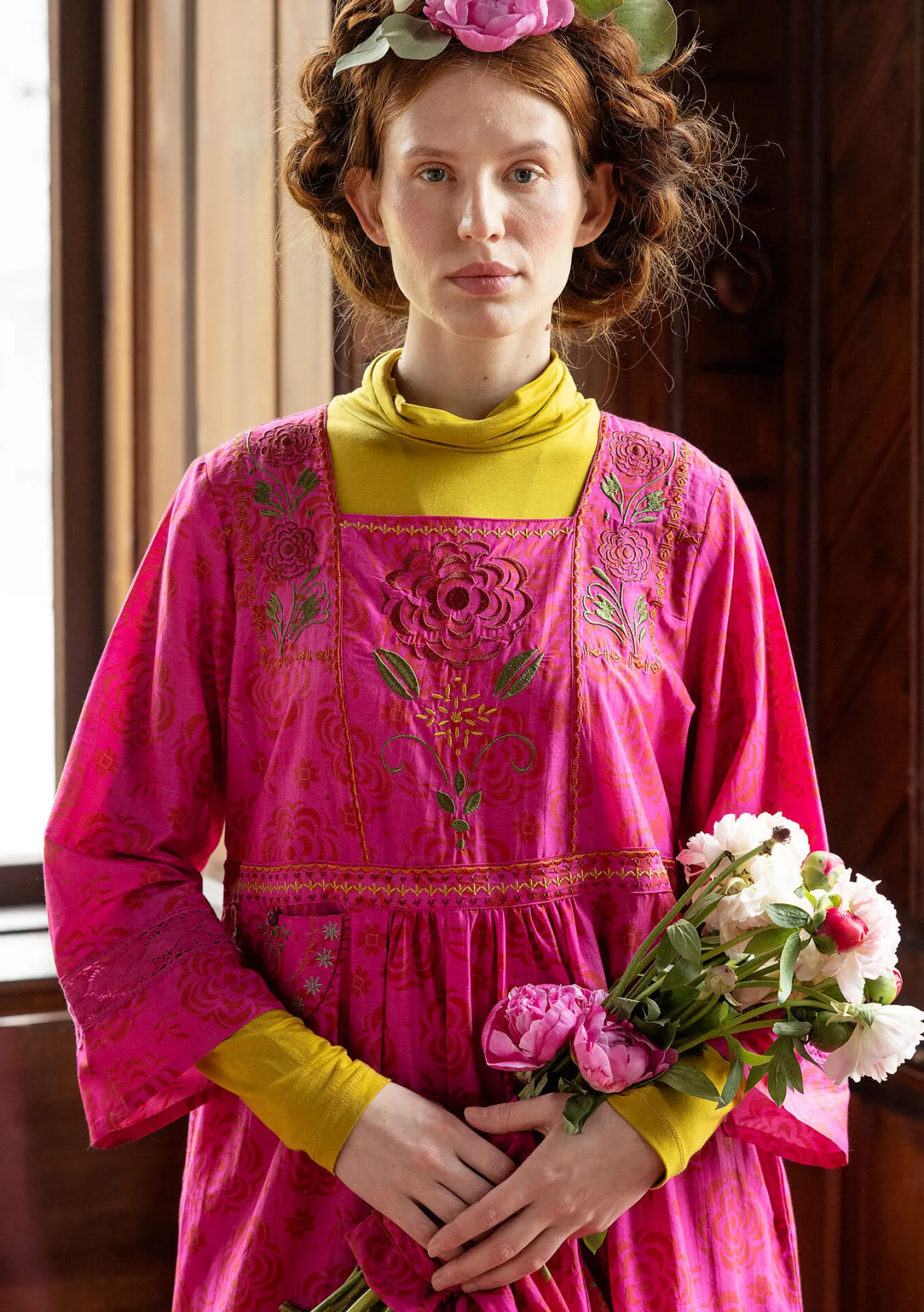 Best Gudrun Sjödén Webkleid „Kamelia“ aus Bio-Baumwolle/Seide indigoblau