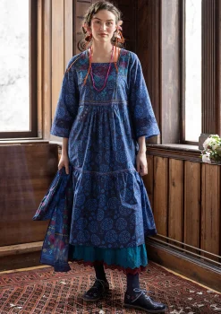 Outlet Gudrun Sjödén Webkleid „Kamelia“ aus Bio-Baumwolle/Seide schwarz