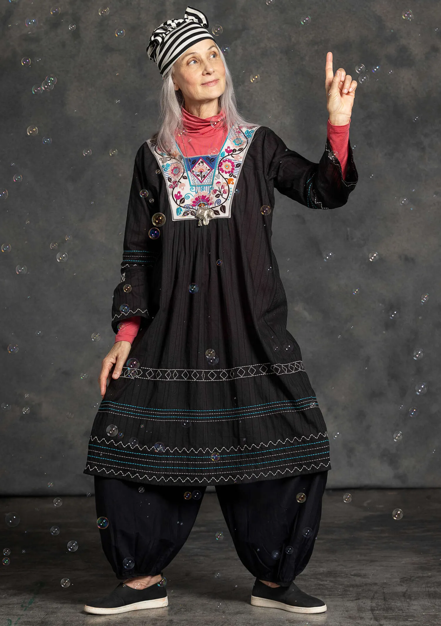 Best Gudrun Sjödén Webkleid „Kristina“ aus Bio-Baumwolle mohn