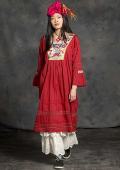 Online Gudrun Sjödén Webkleid „Kristina“ aus Bio-Baumwolle mohn